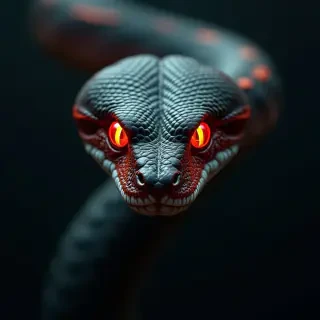 snake with red eyes